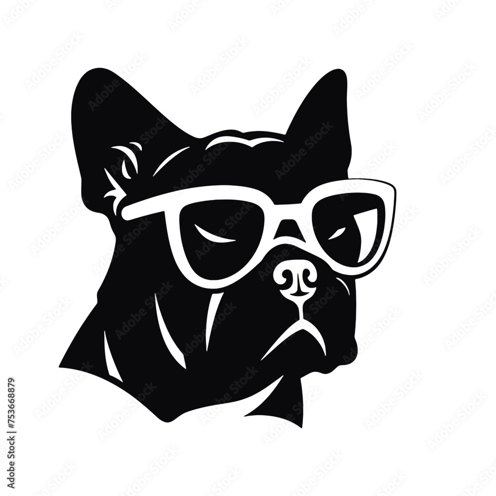 bulldog with sunglasses bulldog with sunglasses