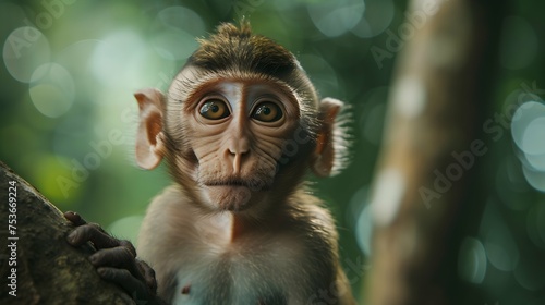 a cinematic and Dramatic portrait image for monkey © creative