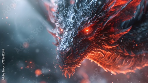 a cinematic and Dramatic portrait image for dragon