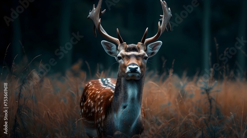 a cinematic and Dramatic portrait image for deer