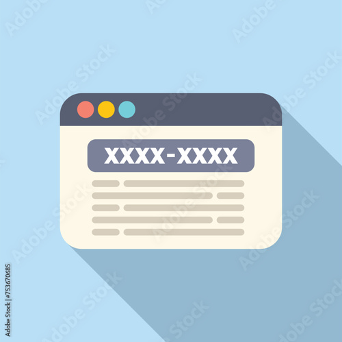 Web promotional code icon flat vector. Price sale percent. Certificate card