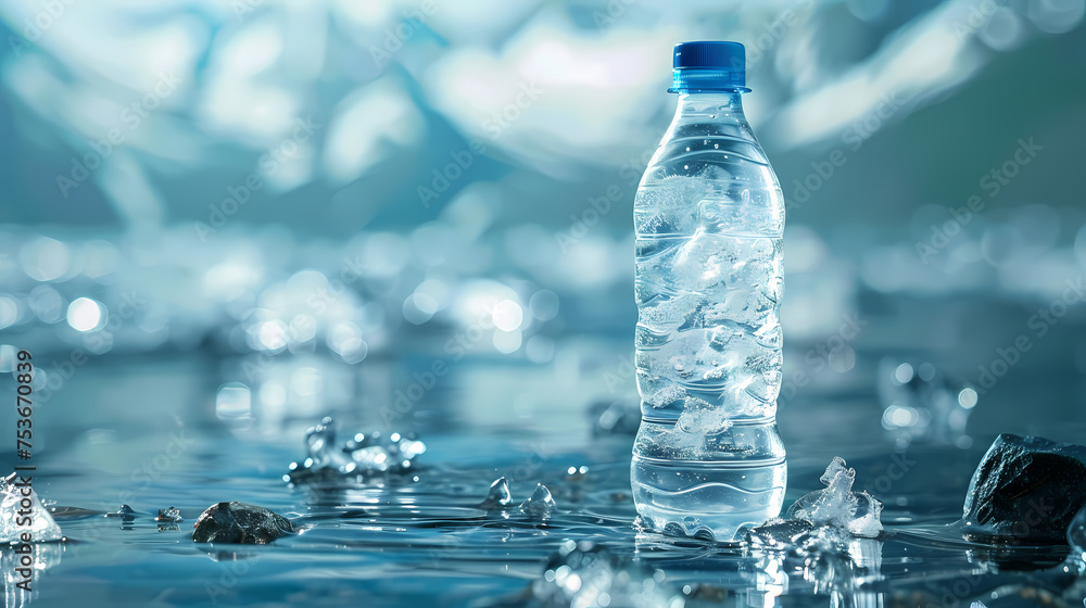 photo of bottle with cool water photo of bottle with cool water