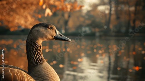 a cinematic and Dramatic portrait image for goose