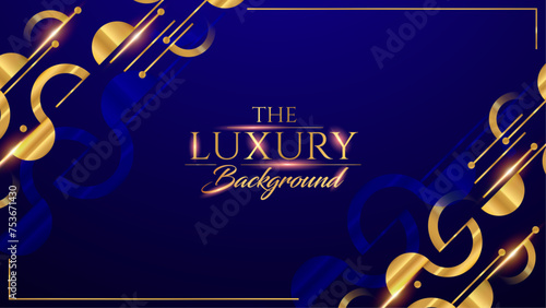 Blue and Gold Premium Background. Creative Flyer Premium Luxury Template. Cool Anniversary Card. Grand Celebration Banner for Wedding and Engagement. Premium Thank You Design. Event Conference Post.