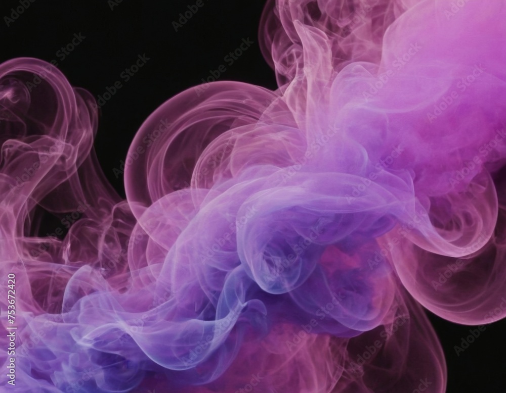 Swirls of purple smoke.