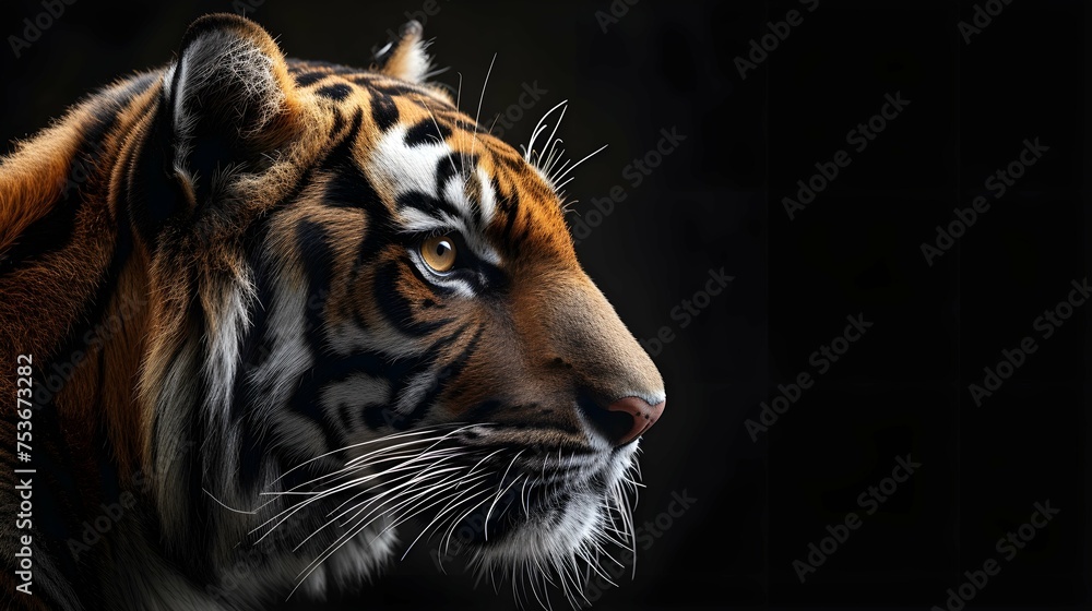 Obraz premium a cinematic and Dramatic portrait image for tiger