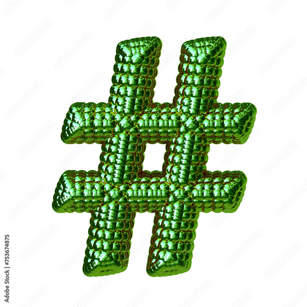 Obraz premium Symbol made of green spheres