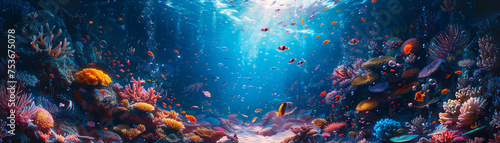 Celebration in an underwater city bubbles of joy illuminate the depths