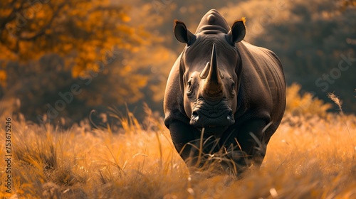 a cinematic and Dramatic portrait image for rhinoceros