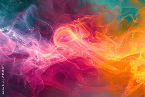 Abstract background with neon smoke of pink, blue colors. Dynamic light streams