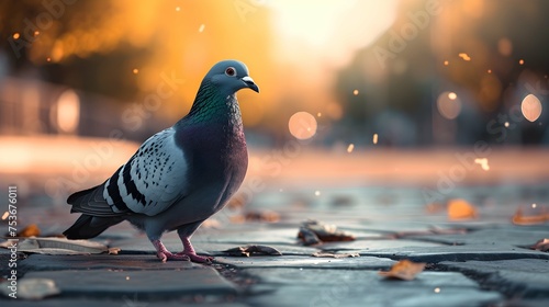 a cinematic and Dramatic portrait image for pigeon