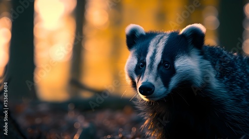 a cinematic and Dramatic portrait image for Badger