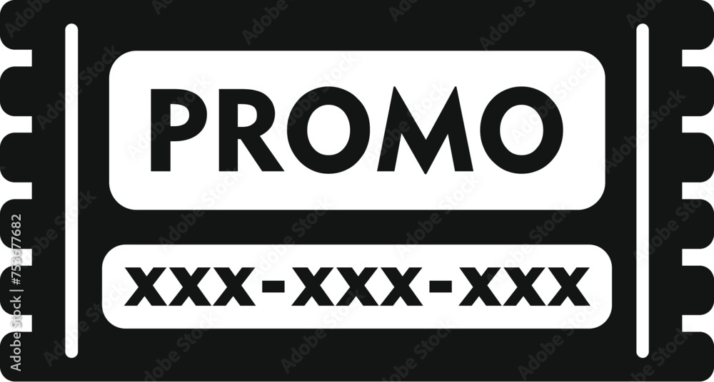 Promo card sale icon simple vector. Elegant card hot. Black friday holiday Promo card sale icon simple vector. Elegant card hot. Black friday holiday