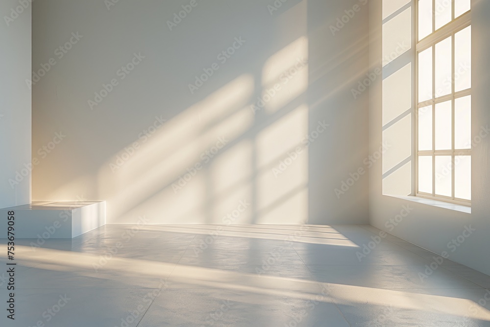 Empty room and wooden floor. Empty room for advertising. Generative AI Empty room and wooden floor. Empty room for advertising. Generative AI