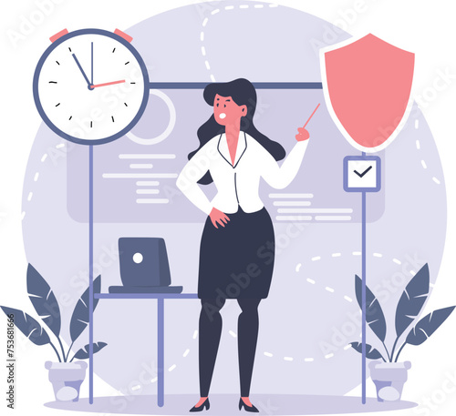 business career woman illustration