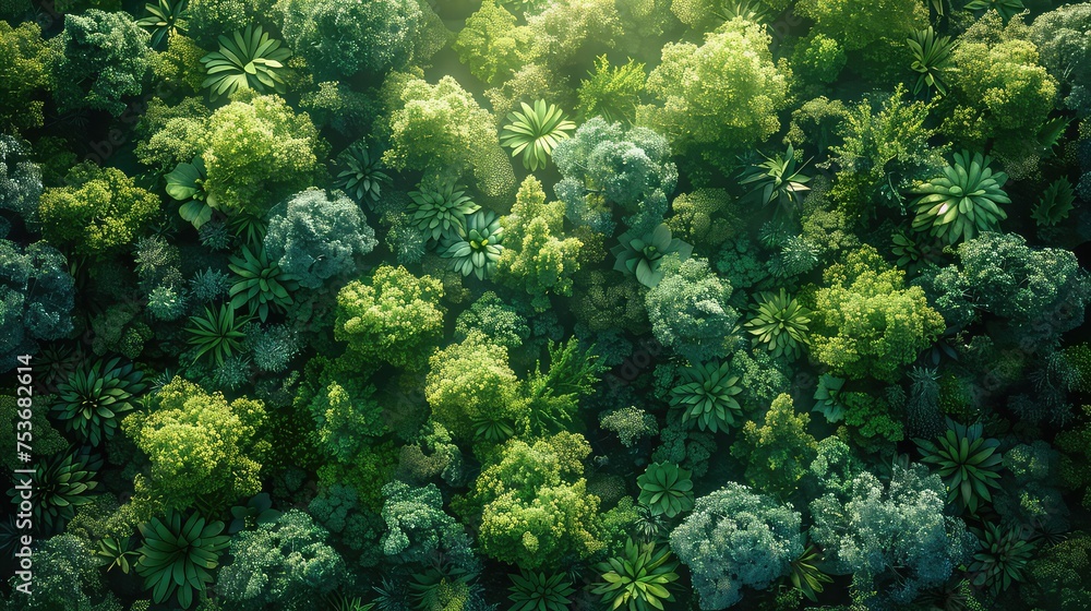 Aerial View of Serene Forest Landscape, Generative AI Aerial View of Serene Forest Landscape, Generative AI