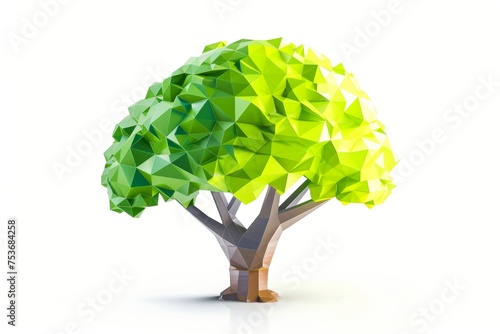 Obraz na płótnie Close-up, Abstract low poly tree w salonie
