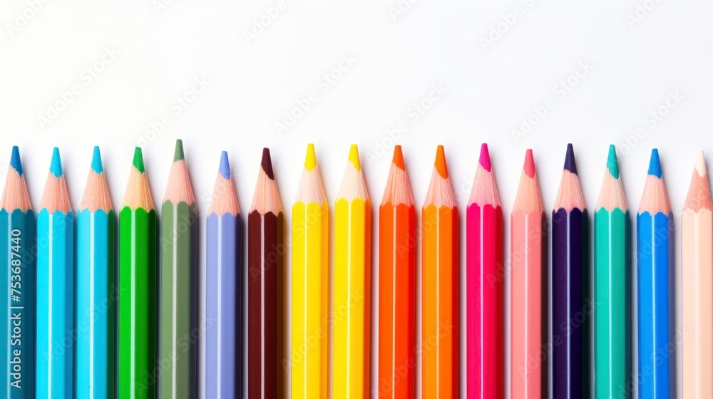 Colored pencils isolated on white background. Colored pencils isolated on white background.