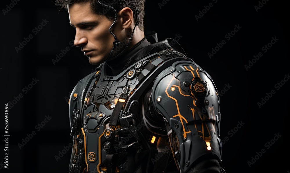 Futuristic Man in Sci-Fi Suit Futuristic Man in Sci-Fi Suit