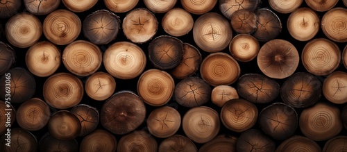 Circle log floor design for abstract backgrounds and textures