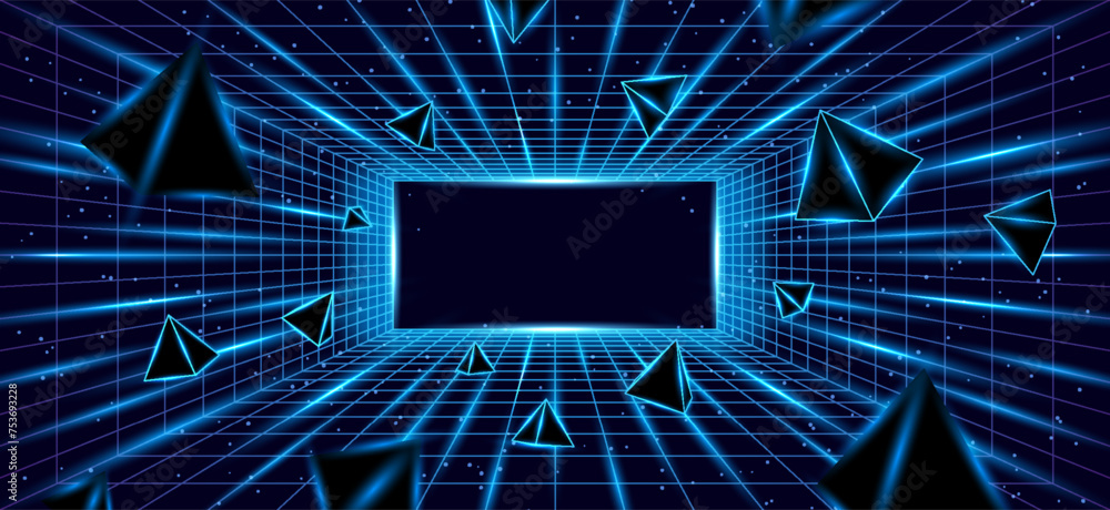 Obraz premium 3d vector space background.