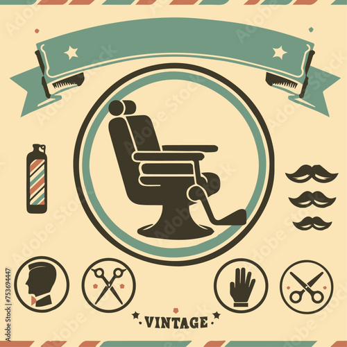 Evoke the timeless charm of a classic barber shop with this versatile vector image asset, perfect for all your grooming-themed designs © James Middleton