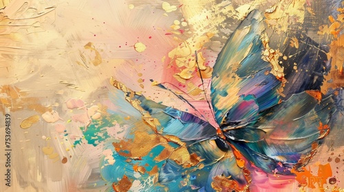 A wonderful art print Butterfly  modern art. Print.