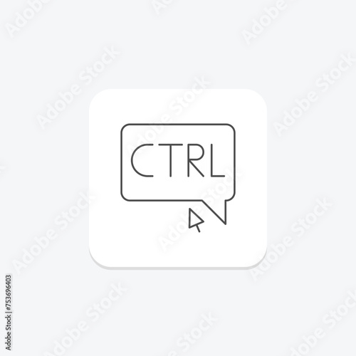 Cost-per-Click icon, cpc, advertising, online, digital thinline icon, editable vector icon, pixel perfect, illustrator ai file