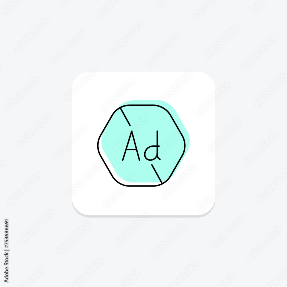 Ad Blocker icon, blocker, advertising, online, digital color shadow thinline icon, editable vector icon, pixel perfect, illustrator ai file Ad Blocker icon, blocker, advertising, online, digital color shadow thinline icon, editable vector icon, pixel perfect, illustrator ai file