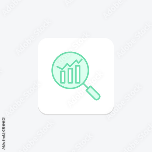 Search Engine Marketing icon, engine, marketing, sem, advertising duotone line icon, editable vector icon, pixel perfect, illustrator ai file photo