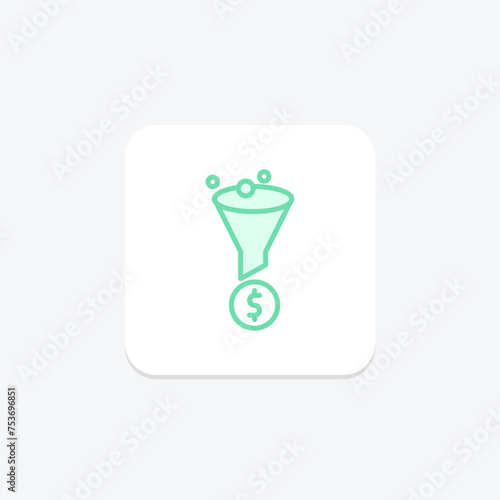 Cost-per-Thousand Impressions icon, per, thousand, impressions, cpm duotone line icon, editable vector icon, pixel perfect, illustrator ai file