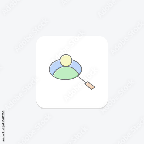 Ad Targeting icon, targeting, advertising, targetingoptions, online lineal color icon, editable vector icon, pixel perfect, illustrator ai file