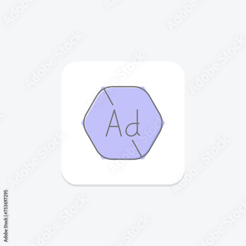 Ad Blocker icon, blocker, advertising, online, digital lineal color icon, editable vector icon, pixel perfect, illustrator ai file