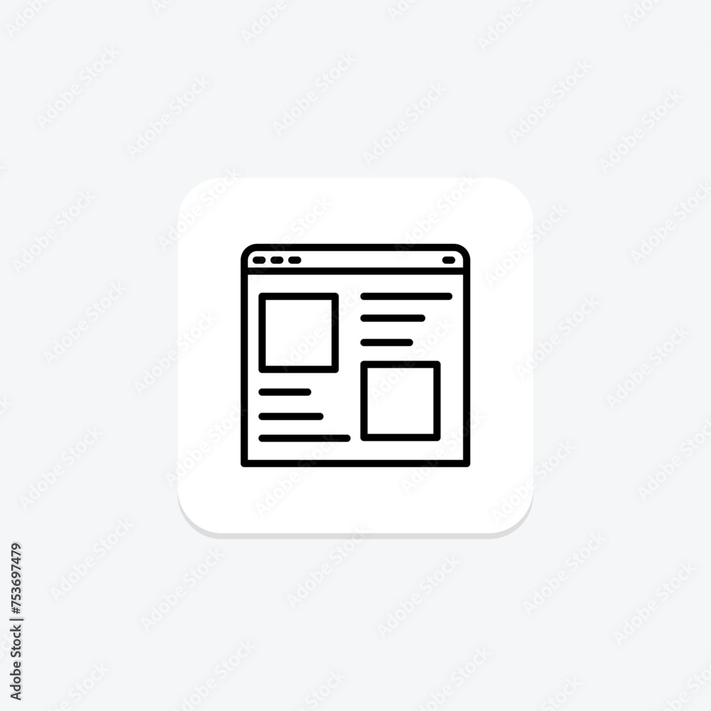 Web Design icon, design, site, ui, ux line icon, editable vector icon, pixel perfect, illustrator ai file Web Design icon, design, site, ui, ux line icon, editable vector icon, pixel perfect, illustrator ai file