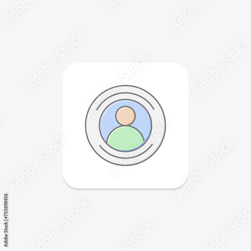User Experience icon, experience, ux, ui, design lineal color icon, editable vector icon, pixel perfect, illustrator ai file photo