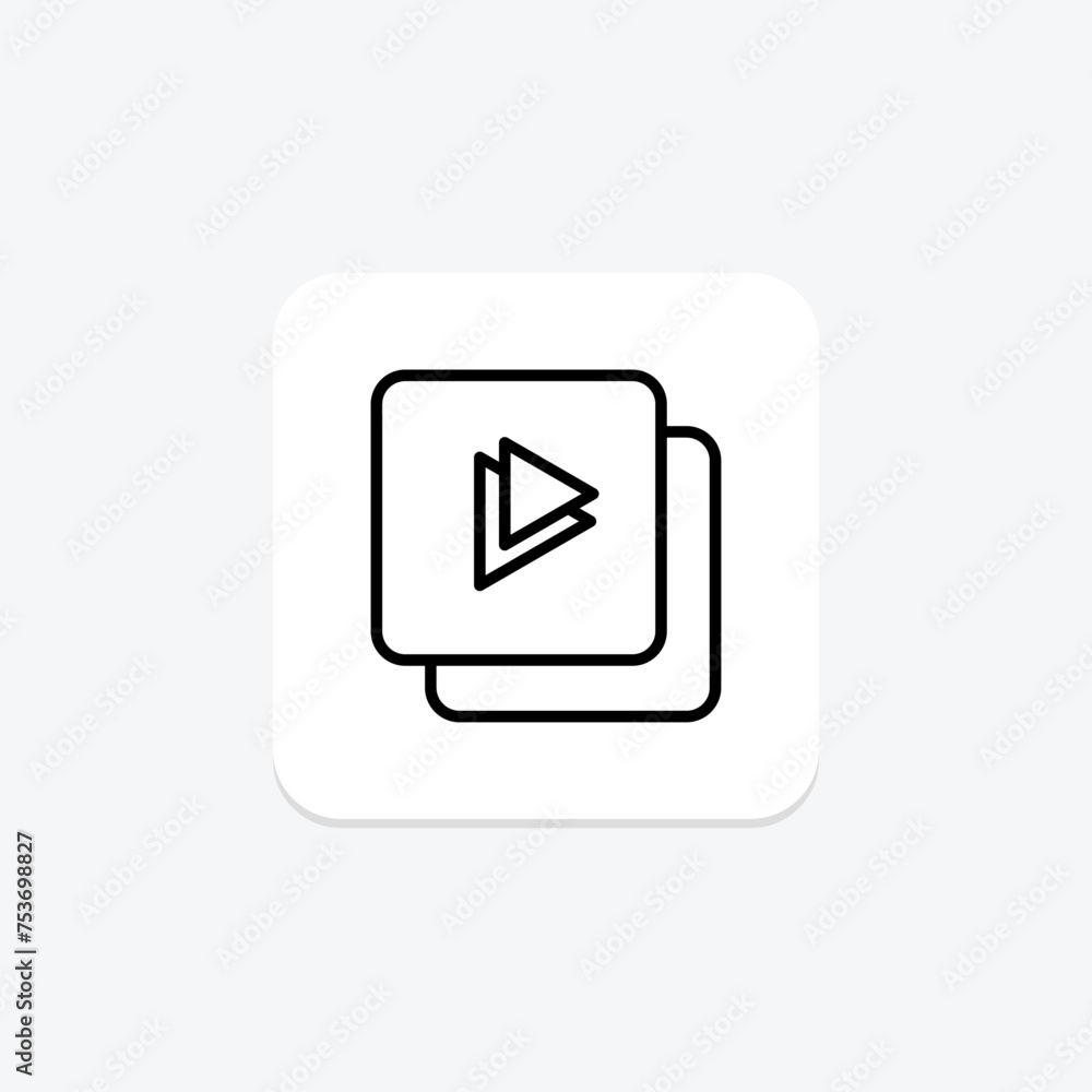 Video Player icon, player, play, media, movie line icon, editable vector icon, pixel perfect, illustrator ai file Video Player icon, player, play, media, movie line icon, editable vector icon, pixel perfect, illustrator ai file
