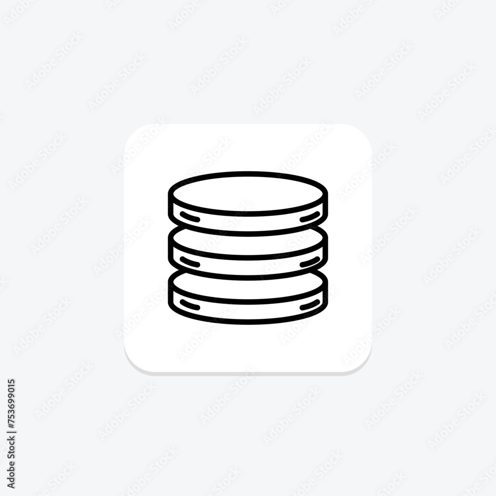 Database icon, data, storage, query, retrieve line icon, editable vector icon, pixel perfect, illustrator ai file Database icon, data, storage, query, retrieve line icon, editable vector icon, pixel perfect, illustrator ai file
