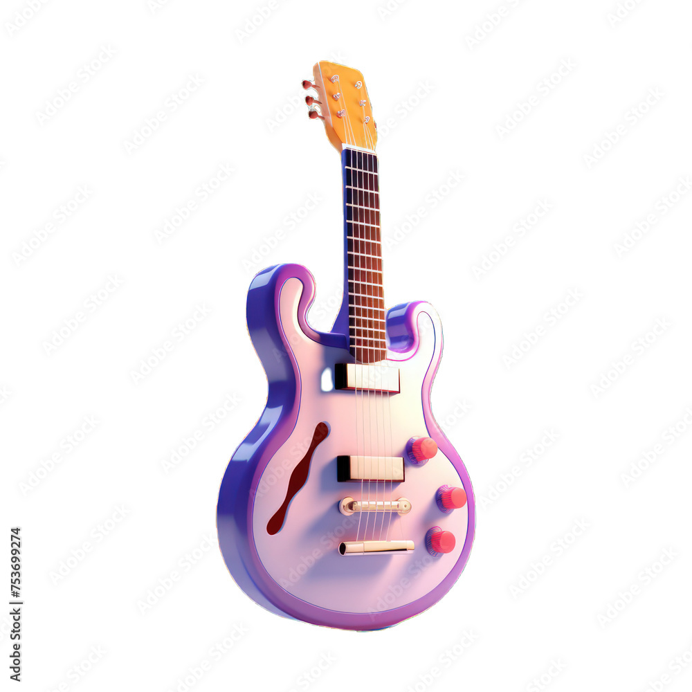 3d icon guitar isolated soft smooth lighting only png premium high quality 3d icon guitar isolated soft smooth lighting only png premium high quality