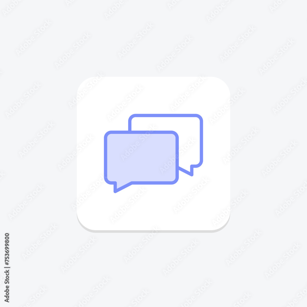 Chat icon, conversation, talk, message, discuss duotone line icon, editable vector icon, pixel perfect, illustrator ai file Chat icon, conversation, talk, message, discuss duotone line icon, editable vector icon, pixel perfect, illustrator ai file