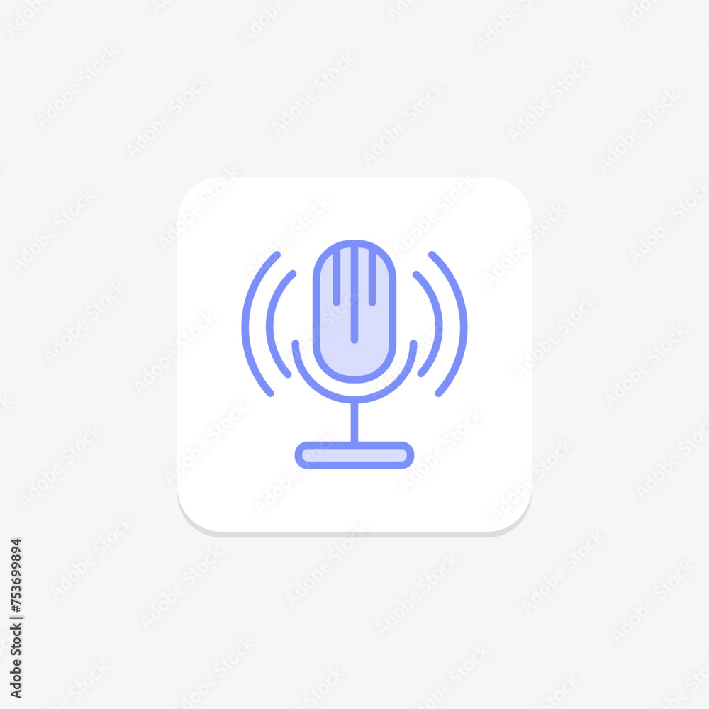 Podcasts icon, podcasting, audio, show, talk duotone line icon, editable vector icon, pixel perfect, illustrator ai file Podcasts icon, podcasting, audio, show, talk duotone line icon, editable vector icon, pixel perfect, illustrator ai file