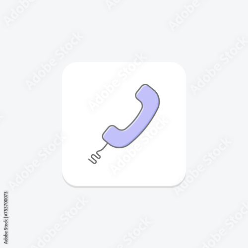 Voice Call icon, call, chat, talk, communicate lineal color icon, editable vector icon, pixel perfect, illustrator ai file