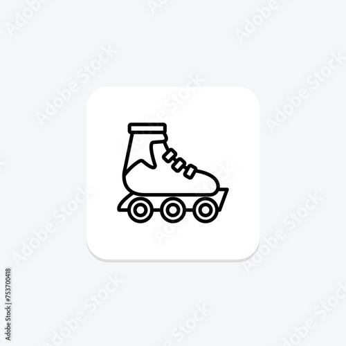 rollerblades icon, skate, roller, skate, rollerblade line icon, editable vector icon, pixel perfect, illustrator ai file