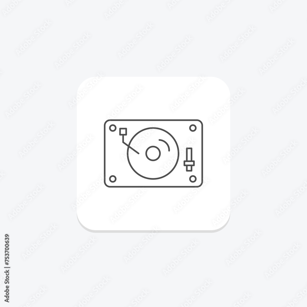 Disco Jockey icon, jockey, dj, music, dance thinline icon, editable vector icon, pixel perfect, illustrator ai file Disco Jockey icon, jockey, dj, music, dance thinline icon, editable vector icon, pixel perfect, illustrator ai file