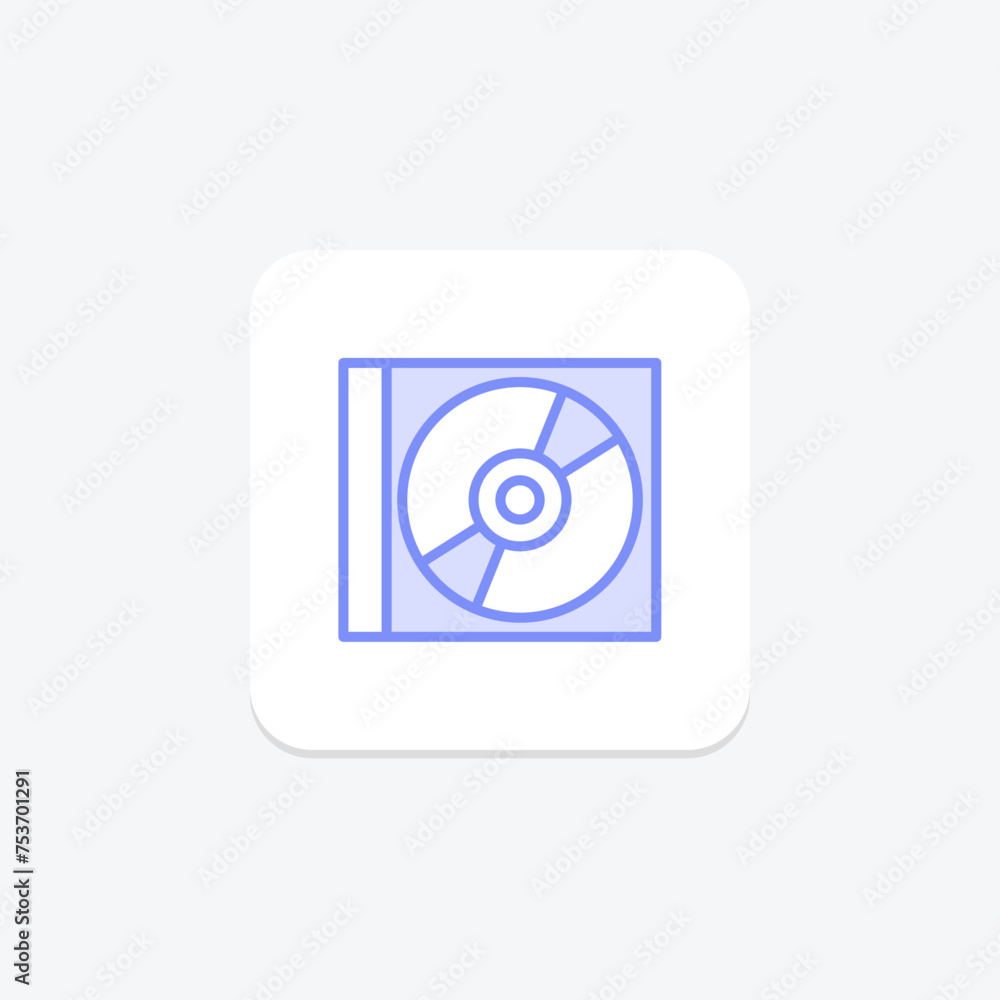 CD icon, disc, compact, audio, music duotone line icon, editable vector icon, pixel perfect, illustrator ai file CD icon, disc, compact, audio, music duotone line icon, editable vector icon, pixel perfect, illustrator ai file