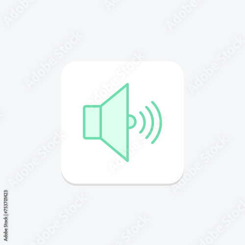 Volume icon, control, sound, level, adjust duotone line icon, editable vector icon, pixel perfect, illustrator ai file