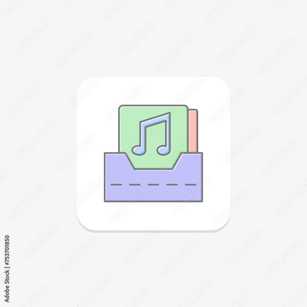 Music Folder icon, folder, file, mp3, album lineal color icon, editable vector icon, pixel perfect, illustrator ai file Music Folder icon, folder, file, mp3, album lineal color icon, editable vector icon, pixel perfect, illustrator ai file