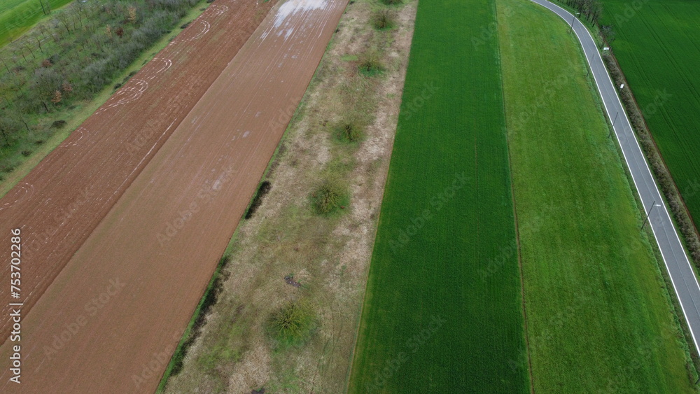 Land colors from the drone, Po Valley