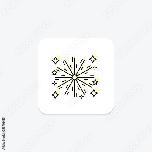 Firecrackers icon, fireworks, loud, festival, celebration color shadow thinline icon, editable vector icon, pixel perfect, illustrator ai file