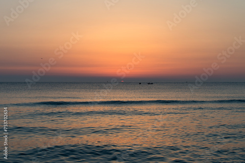Sunrise over the sea at Gyeongpo Beach in Gangneung