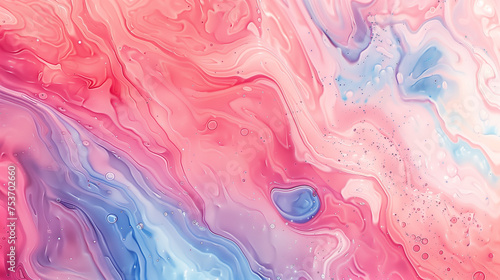 abstract marbling background, pink and blue